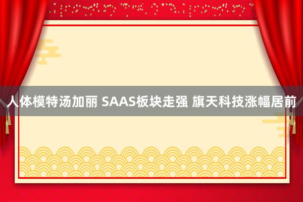 人体模特汤加丽 SAAS板块走强 旗天科技涨幅居前