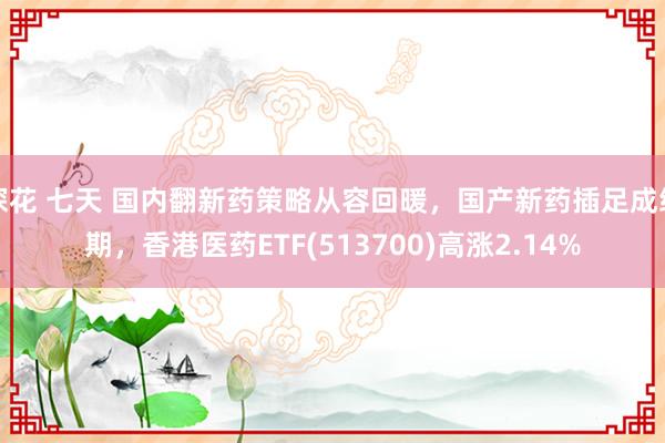 探花 七天 国内翻新药策略从容回暖，国产新药插足成绩期，香港医药ETF(513700)高涨2.14%