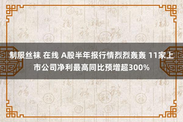 制服丝袜 在线 A股半年报行情烈烈轰轰 11家上市公司净利最高同比预增超300%