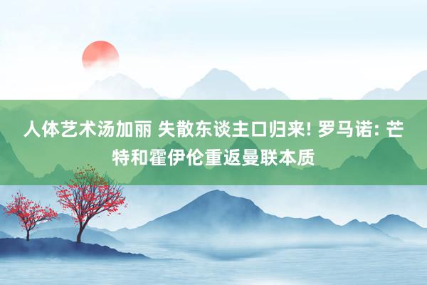 人体艺术汤加丽 失散东谈主口归来! 罗马诺: 芒特和霍伊伦重返曼联本质