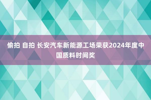 偷拍 自拍 长安汽车新能源工场荣获2024年度中国质料时间奖