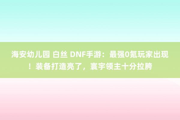 海安幼儿园 白丝 DNF手游：最强0氪玩家出现！装备打造亮了，寰宇领主十分拉胯