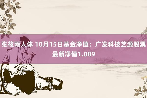 张筱雨人体 10月15日基金净值：广发科技艺源股票最新净值1.089