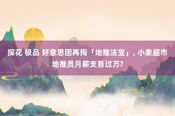 探花 极品 好意思团再掏「地推法宝」， 小象超市地推员月薪支吾过万?