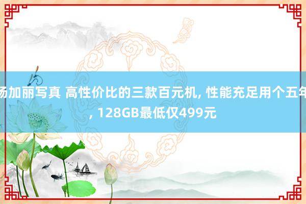 汤加丽写真 高性价比的三款百元机， 性能充足用个五年， 128GB最低仅499元