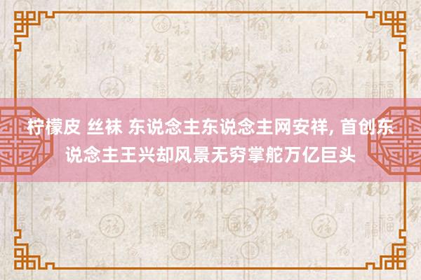 柠檬皮 丝袜 东说念主东说念主网安祥， 首创东说念主王兴却风景无穷掌舵万亿巨头