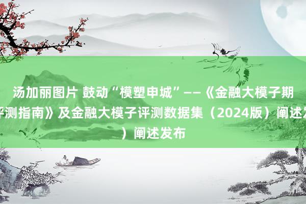 汤加丽图片 鼓动“模塑申城”——《金融大模子期骗评测指南》及金融大模子评测数据集（2024版）阐述发布