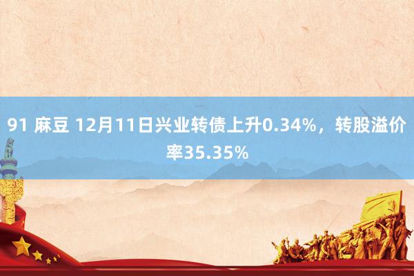 91 麻豆 12月11日兴业转债上升0.34%，转股溢价率35.35%