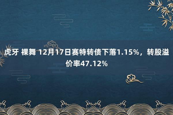 虎牙 裸舞 12月17日赛特转债下落1.15%，转股溢价率47.12%