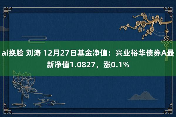 ai换脸 刘涛 12月27日基金净值：兴业裕华债券A最新净值1.0827，涨0.1%