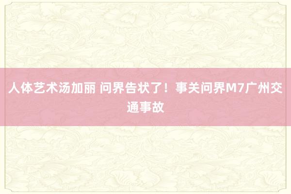 人体艺术汤加丽 问界告状了！事关问界M7广州交通事故