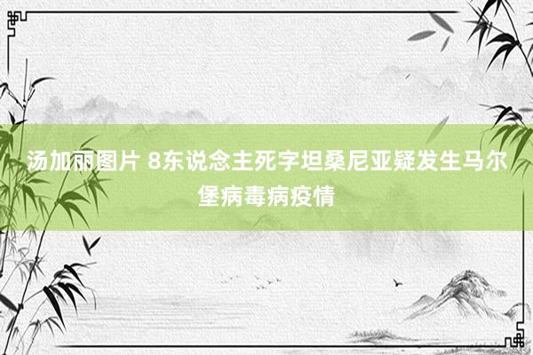 汤加丽图片 8东说念主死字　坦桑尼亚疑发生马尔堡病毒病疫情