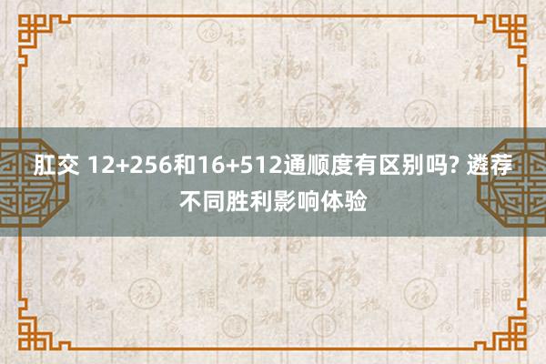 肛交 12+256和16+512通顺度有区别吗? 遴荐不同胜利影响体验